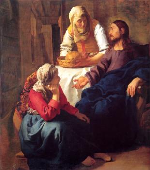 Johannes Vermeer : Christ in the House of Martha and Mary